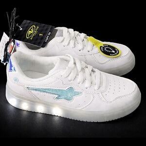 White Sneakers with Light-Up Soles